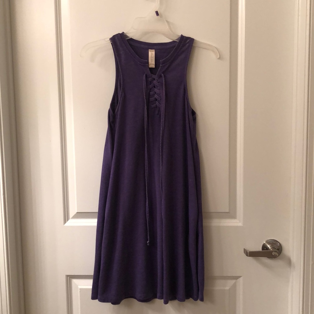 Purple T-shirt dress